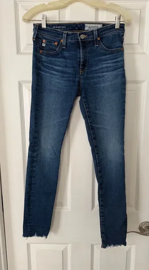Ag Adriano Goldschmied Indigo Super Skinny Ankle Jeans thumbnail 1