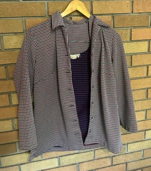 Vintage Rawson Square Checkered Blazer Jacket Women’s White Size 10 thumbnail 1