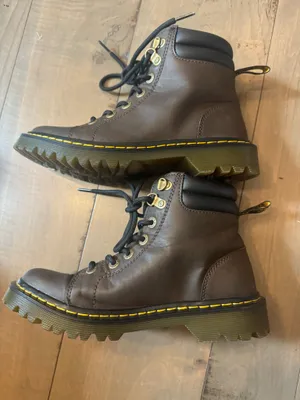Dr. Martens Size 6 Faora Brown Leather Lace-Up Boots thumbnail 7
