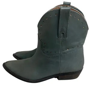 Lucky Brand Limited Edition TealChantelX Boots Size 9 m used 1x pull on western thumbnail 1