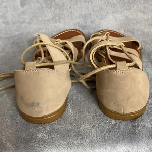 Steve Madden Gabriela Lace Up Gladiator Suede Sandal Taupe Size 7.5 thumbnail 6