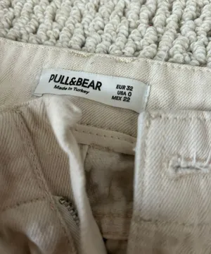 Pull & Bear tan khaki wide leg jeans thumbnail 3