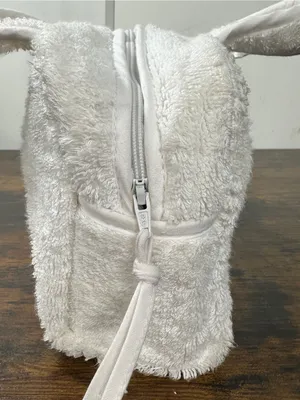 Dior White Plush Tote with Blue J'ADORE DIOR Logo thumbnail 7