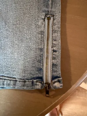 VENUS Cargo Jeans Womens 8 Light Wash Ankle Zip Utility Y2K Straight Leg thumbnail 4