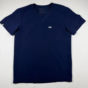 FIGS Leon Three Pocket Scrub Top Men’s Small Navy Blue V Neck FIONx thumbnail 1