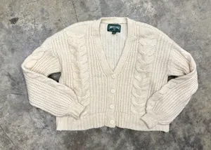 American Eagle cable knit wool blend oversized cardigan thumbnail 1
