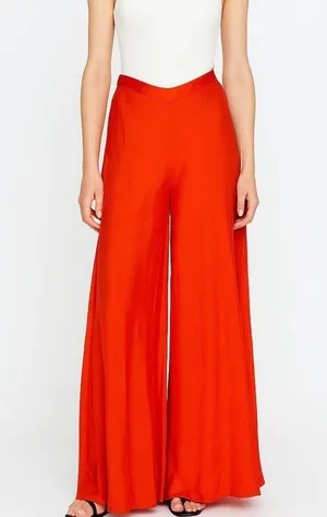 Wayne 100% silk straight leg trousers NEW thumbnail 2