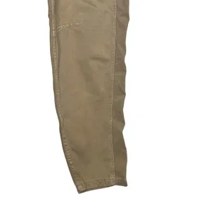 Zara‎ Women's Pants High-Waisted Cotton Pleated Skinny Cotton Denim Tan Size 2 thumbnail 2