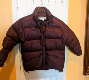 Columbia Purple Down Filled Long Sleeve Full Zip Puffer Jacket Sz Large thumbnail 1
