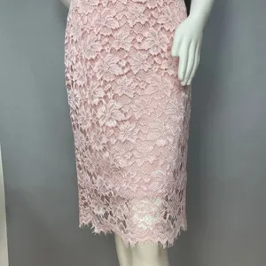 Enfocus Studio Lace Sheath Dress Women 8 Blush Pink Mock Neck Flutter Sleeve‎ thumbnail 5