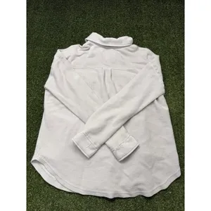 Altar'd State Shacket Corduroy Top Small Oversized Snap Pockets Ivory Cream thumbnail 5