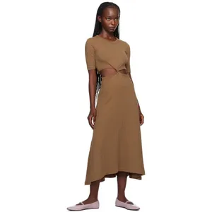 ✨Citizens of Humanity Brown Nicola Midi Light Brown Sz Small Dress✨ thumbnail 4