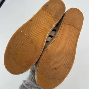 Soludos‎ Smoking Slipper Espadrille slip on shoes striped black tan size 5 thumbnail 7