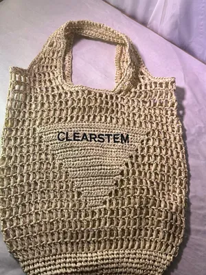 Woven Straw Tote Bag in Natural thumbnail 2