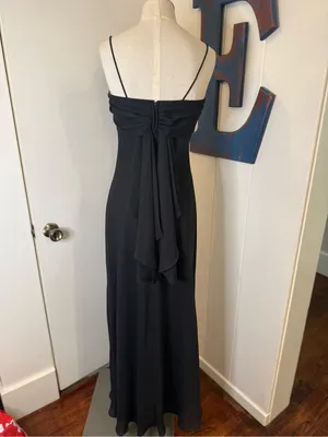 Betsy & Adam Black Strapless Maxi Evening Gown Sz 4 thumbnail 2