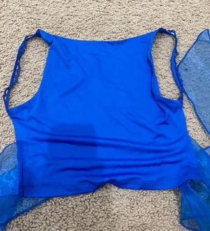 Lucy in the Sky blue backless tank thumbnail 1