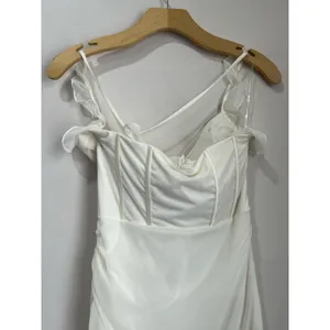 Oh Polly Asymmetric Corset Midi Dress‎ White Halter Bodycon Wedding Guest 8 thumbnail 6