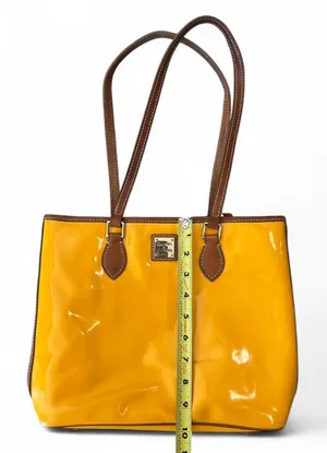 Dooney & Bourke Inc. Venus Richmond Shopper in Yellow patent leather tote bag thumbnail 4