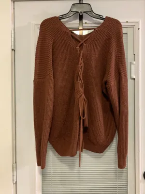 Ladies Sz M/L sweater Brown Size M thumbnail 2