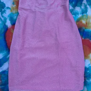 Pink Glittery Spaghetti Strap Dress thumbnail 5