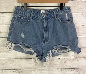 Princess Polly High Waisted Denim Shorts Size 10 thumbnail 1