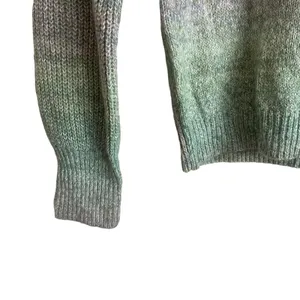 Abound Women Sweater XS Ombre Green Heather Knit Crewneck Minimalist‎ Cozycore thumbnail 4