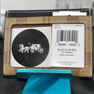 Coach Tan and Black Card Holder thumbnail 3