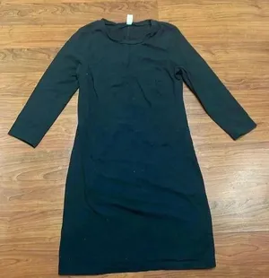 Old Navy Black three quarter sleeve‎ dress, size med thumbnail 1