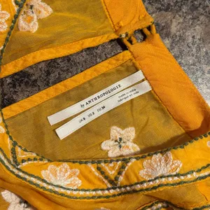 Anthropologie Dress Shana Embroidered Floral Cottage Prairie Americana Boho 2 thumbnail 2