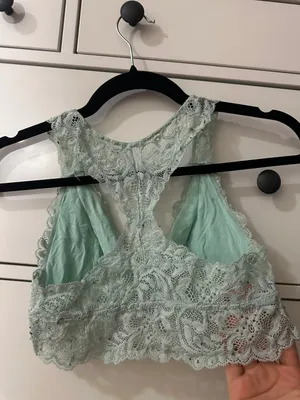 Aerie teal lace bralette thumbnail 2