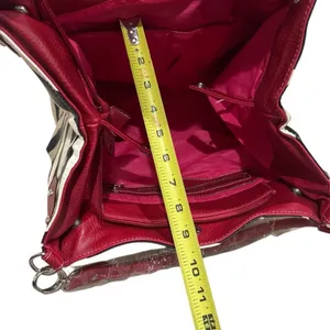 NEW Unbranded Faux Leather Zebra Print and Red‎ Big Patch Medium Hand Bag thumbnail 11