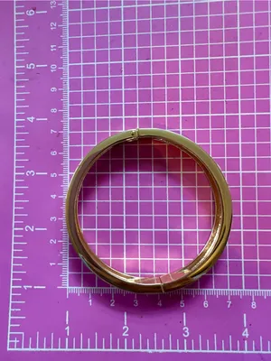 Sequin Gold-Tone Red pink brown Havana Patterned Bangle Bracelet NIB thumbnail 7