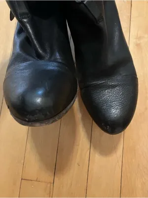 Rag & Bone Harrow Black Leather Heel Ankle Boots Size 41 or 10 thumbnail 5