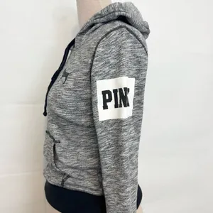 Victoria’s Secret PINK heathered gray hoodie sweatshirt size XS thumbnail 2