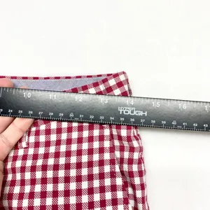 Universal Language Gingham Trousers Womens Size SS Red White Check Cotton‎ Pants thumbnail 4
