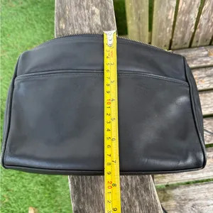 VINTAGE COACH Black Genuine Leather Zipper Satchel Bag Coach 0217-025 RARE V‎ thumbnail 7