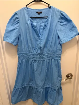 Quince 100% Organic Cotton Poplin Tiered Mini Dress thumbnail 2