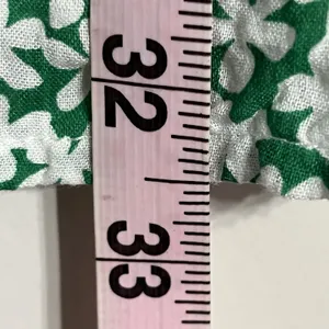 Le Lis Floral Print Tie-Front‎ Mini Dress Green & White Women's Size Large thumbnail 6