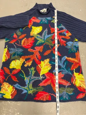 Susan Bristol Vintage Mock Neck Chunky Neck Sweater Grandmacore Womens LP thumbnail 5