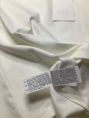 Zara Women’s Off White Short Sleeve Crewneck Tee Size M NWT Classic Wardrobe thumbnail 8