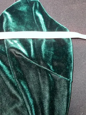 The Vintage Shop Velvet Spaghetti Strap Slip Dress in Deep Green thumbnail 11