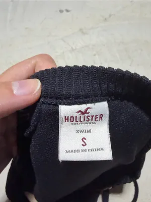 Hollister Black Ribbed Triangle Bikini Top small thumbnail 4