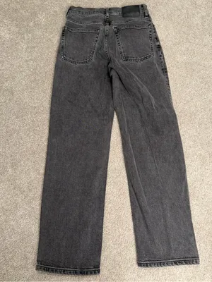 Everlane Way-High Jean Washed Black Wide Leg Jeans Size 24 Regular WW-GHB-4474B thumbnail 5