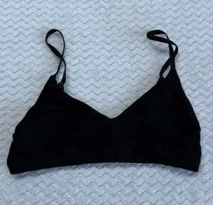 Wilfred Free Black Triangle Bralette Small Adjustable Straps Wireless Jersey thumbnail 1