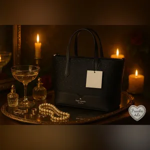 Kate Spade Black Glitter Tote Crossbody Satchel NWT thumbnail 4