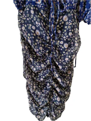 Free People Tessa Floral Ruched Mini Dress Women's Size XS thumbnail 5
