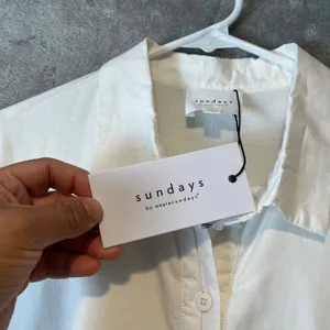 SUNDAYS Sz M Barrett Romper in Coconut Milk‎ Short Sleeve New Women's thumbnail 6
