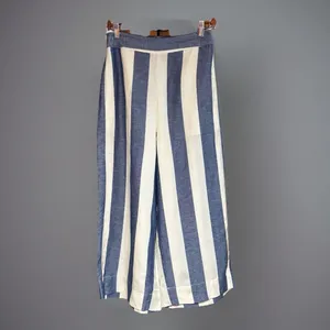 Madewell Huston Pants Capri Crop Women's Small Linen Pull On Crop Wide Leg Beach thumbnail 2