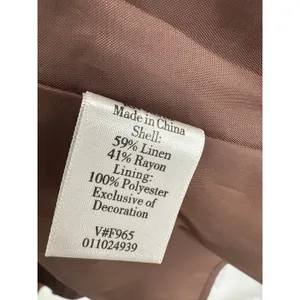 Coldwater Creek‎ Brown Linen Blend Maxi Skirt Size L Stitch Detail Hem AN18 thumbnail 8
