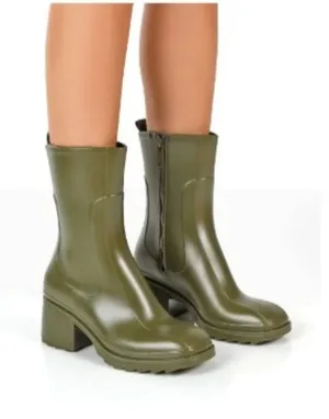 Jeffrey Campbell Pluis Green Rain Boots Size: 38‎ thumbnail 1
